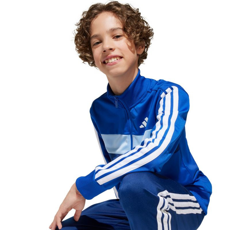 Tepláková souprava adidas Seasonal Essentials Tiberio 3-Stripes Jr JC7518 164 cm