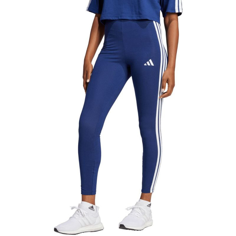 Dámské legíny adidas Essentials 3-Stripes Cotton tmavě modré JE0067 L