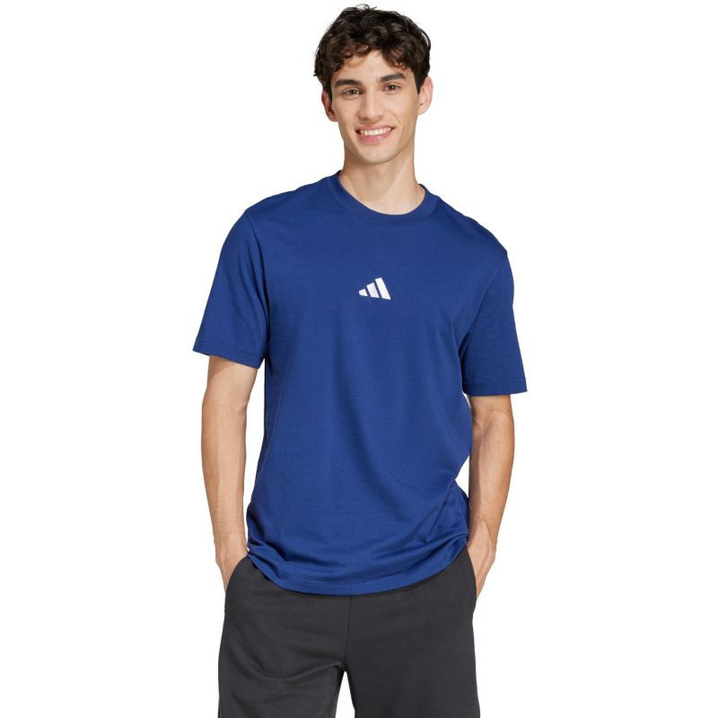 Pánské tričko adidas Essentials Small Logo Single Jersey modré JF1093 pánské s