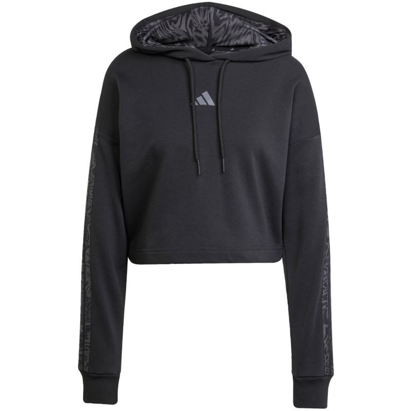 Mikina adidas Essentials s potiskem 3 Stripes French Terry Hoodie W JC6244 L