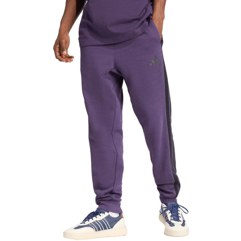 Pánské kalhoty adidas Essentials 3-Stripes Fleece purple JX0750 m
