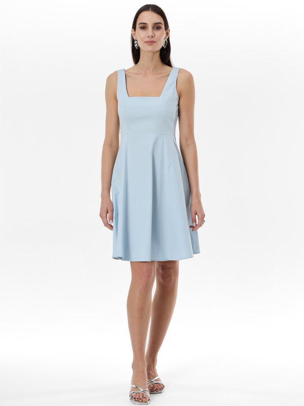 Světle modré dámské šaty po kolena ORSAY
