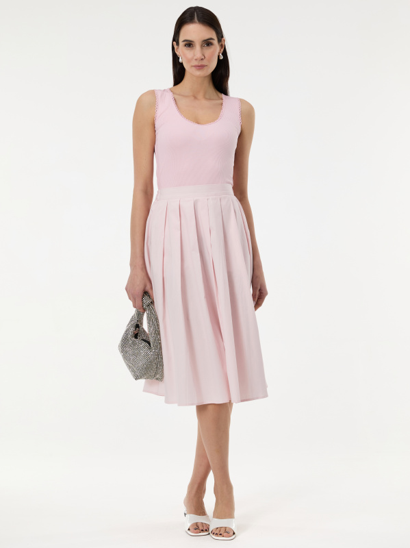 Světle růžová midi sukně ORSAY