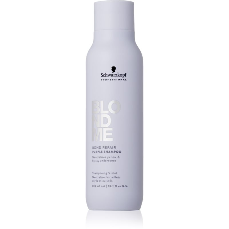 Schwarzkopf Professional Blondme Bond Repair Purple Shampoo fialový šampon pro blond vlasy 300 ml