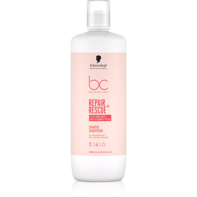Schwarzkopf Professional BC Bonacure Repair Rescue+ pečující šampon pro poškozené vlasy 1000 ml