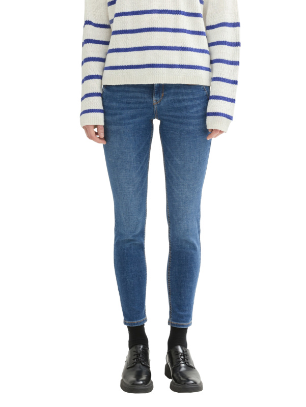 Dámské džíny TOM TAILOR Jona skinny klasiky modré-seprané - 29