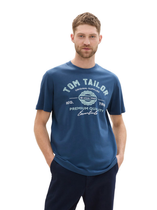 Pánské tričko TOM TAILOR modré - S