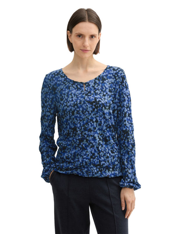 Dámská halenka TOM TAILOR modrá - XXL
