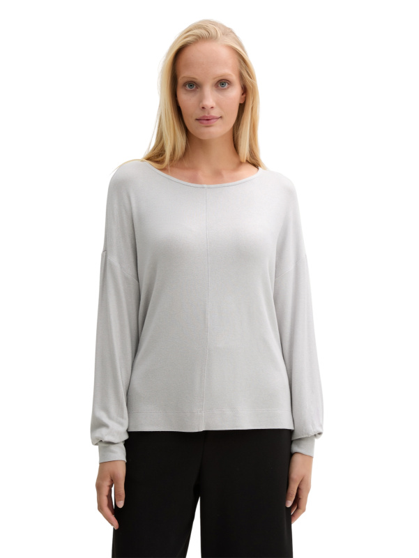 Dámská halenka TOM TAILOR šedá - XL