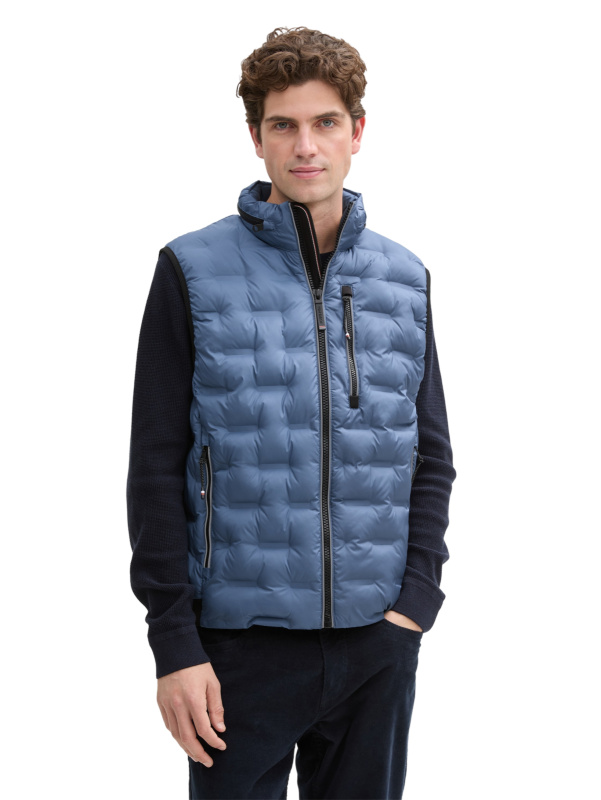 Pánská vesta TOM TAILOR modrá - L