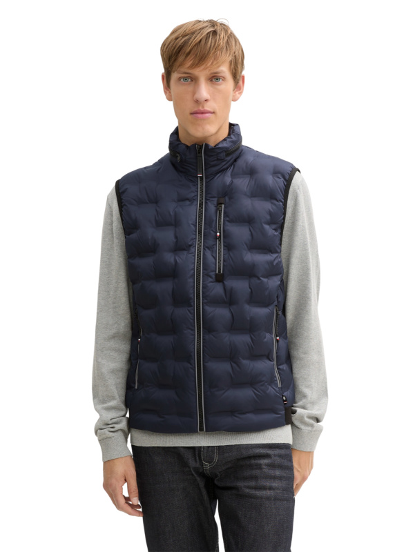 Pánská vesta TOM TAILOR modrá - 3XL