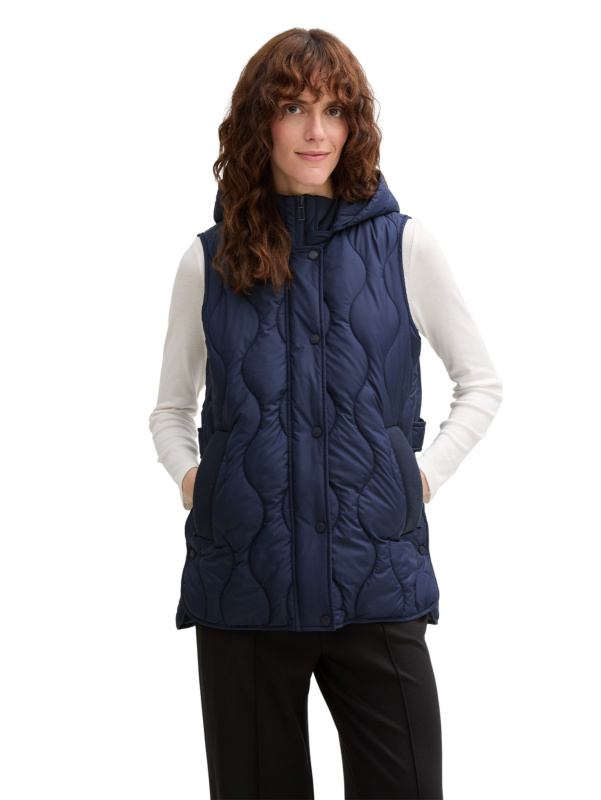 Dámská vesta TOM TAILOR modrá - XS