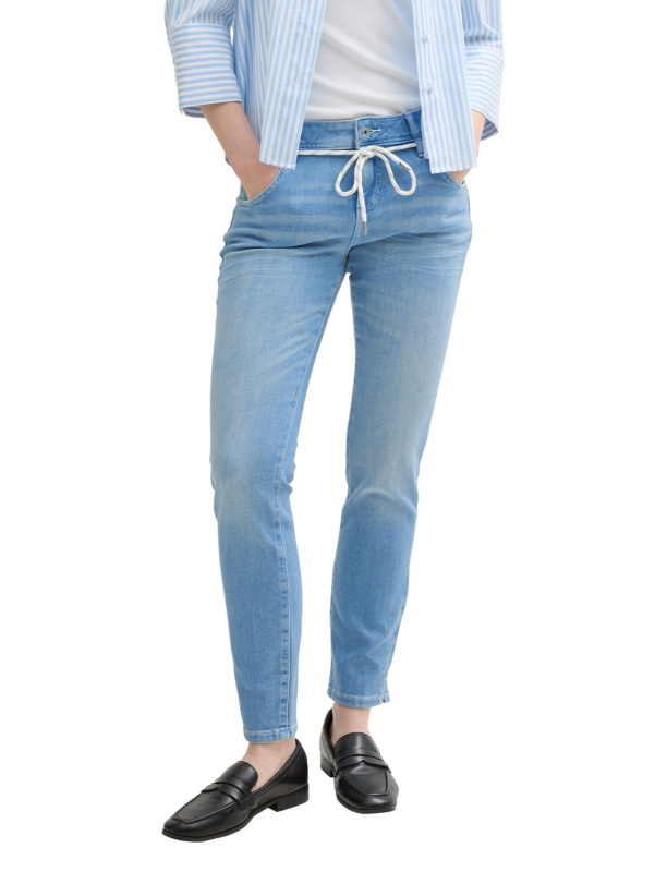 Dámské jeans TOM TAILOR Tapered Relaxed světle modré-seprané - 29/30
