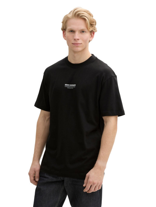 Pánské tričko TOM TAILOR černé - XL