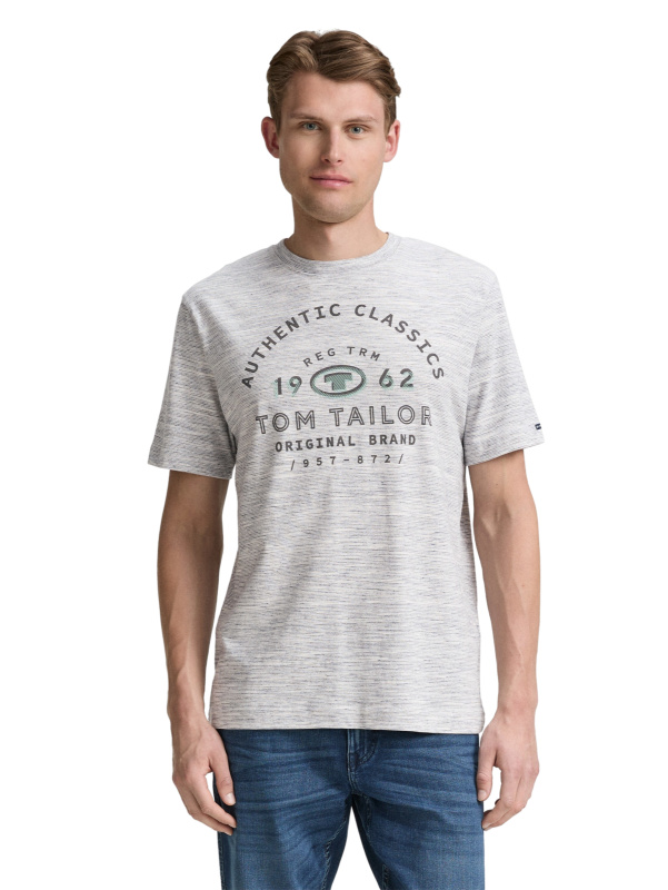 Pánské tričko k.r. TOM TAILOR šedé - M