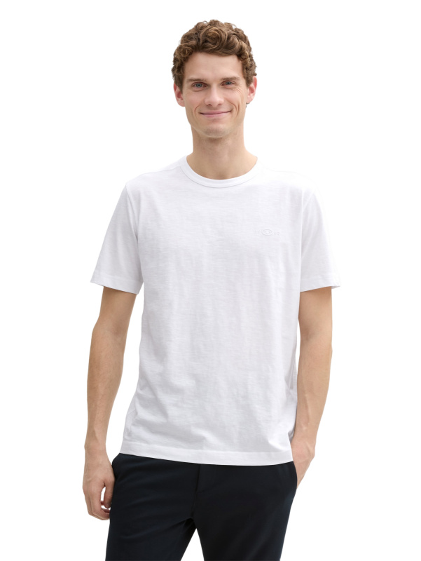 Pánské tričko TOM TAILOR bílé - XXL