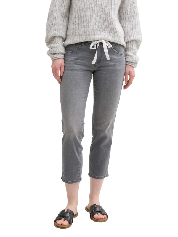 Dámské jeans TOM TAILOR Alexa Cropped šedé - 26/26