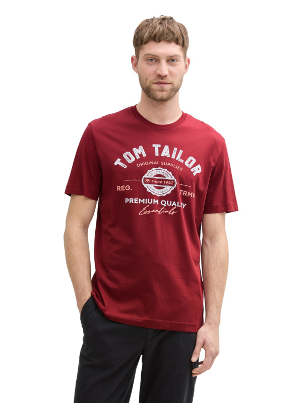 Pánské tričko TOM TAILOR červené - XXL