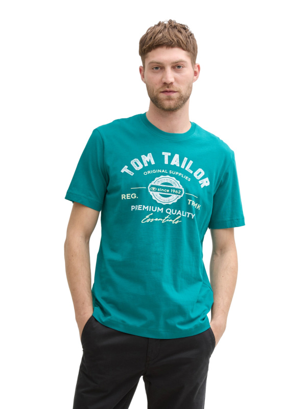 Pánské tričko TOM TAILOR zelené - XXL