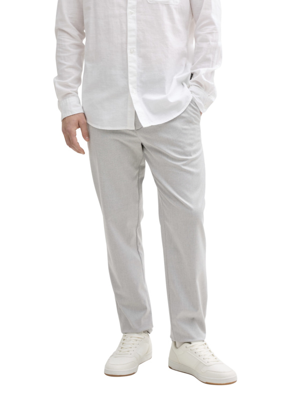 Pánské kalhoty chino TOM TAILOR šedobílé - 31/34