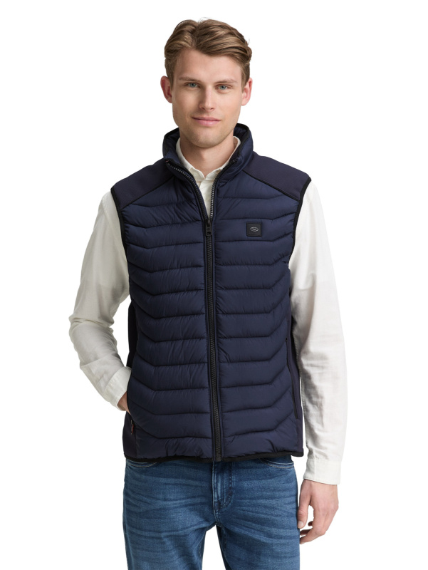 Pánská vesta TOM TAILOR modrá - XL