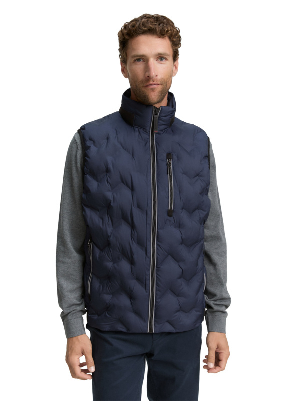 Pánská vesta TOM TAILOR modrá - XL