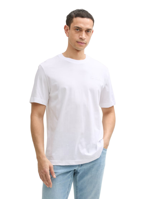 Pánské tričko TOM TAILOR bílé - XL