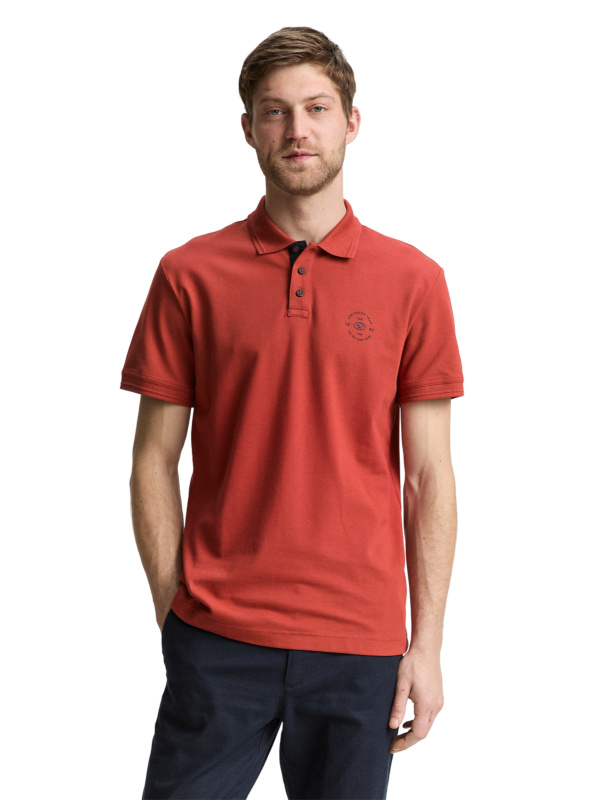 Pánská polokošile TOM TAILOR červená - XL