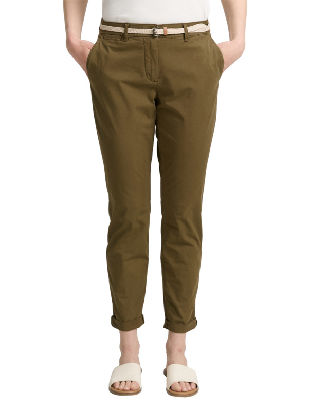 Dámské kalhoty TOM TAILOR zelené - 40/32