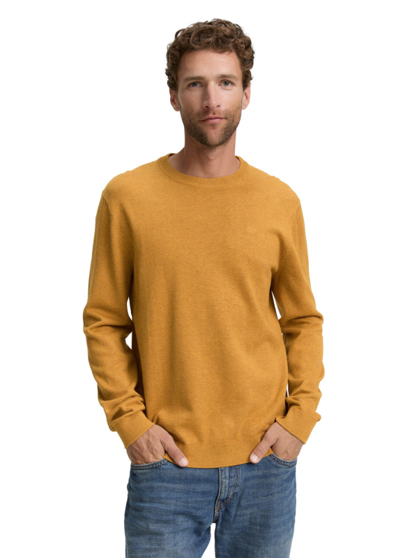 Pánský svetr TOM TAILOR žlutý - XXL