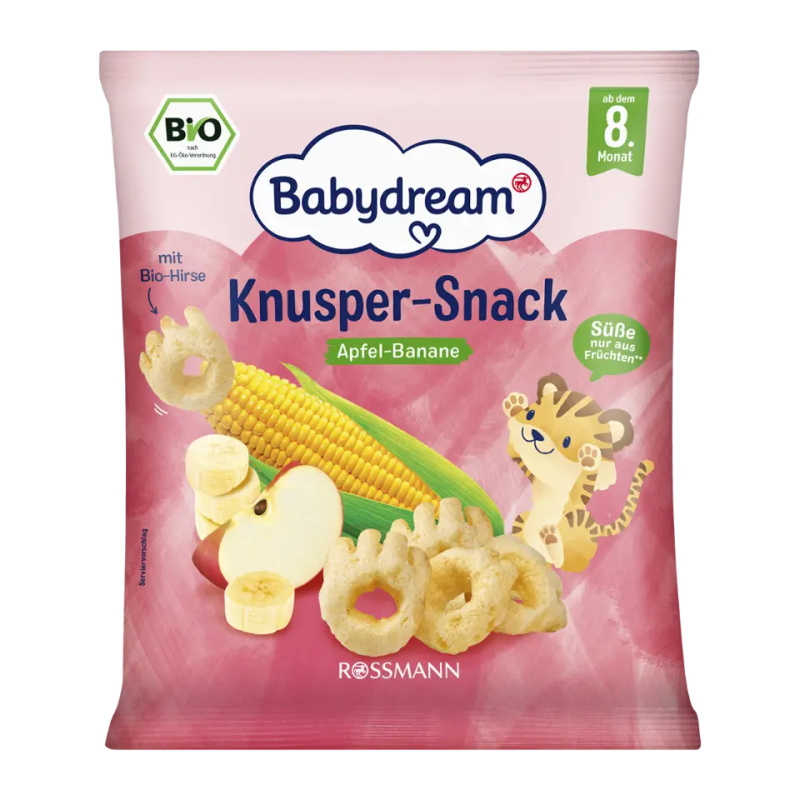 Babydream BIO Křupavá svačinka jablko-banán