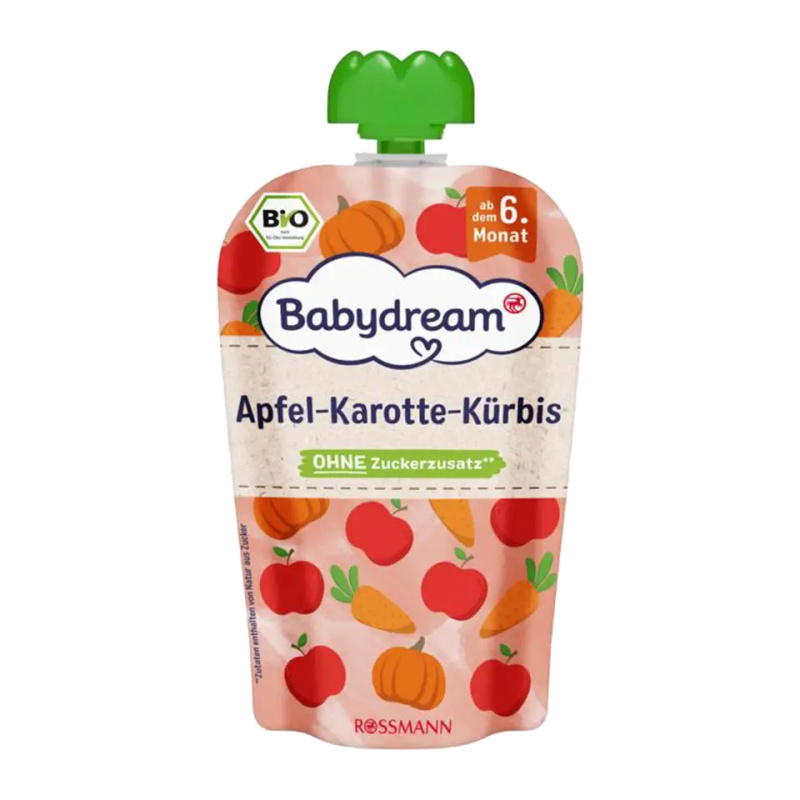 Babydream BIO Pyré jablko, dýně a mrkev