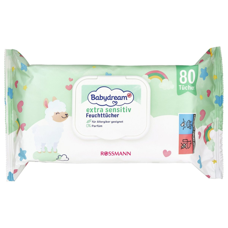 Babydream Vlhčené ubrousky extra sensitive klip
