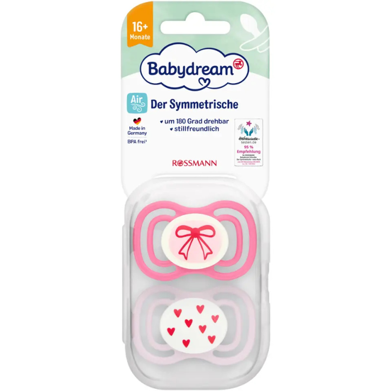 Babydream Dudlík symetrický 16 m+, různé druhy 2 ks