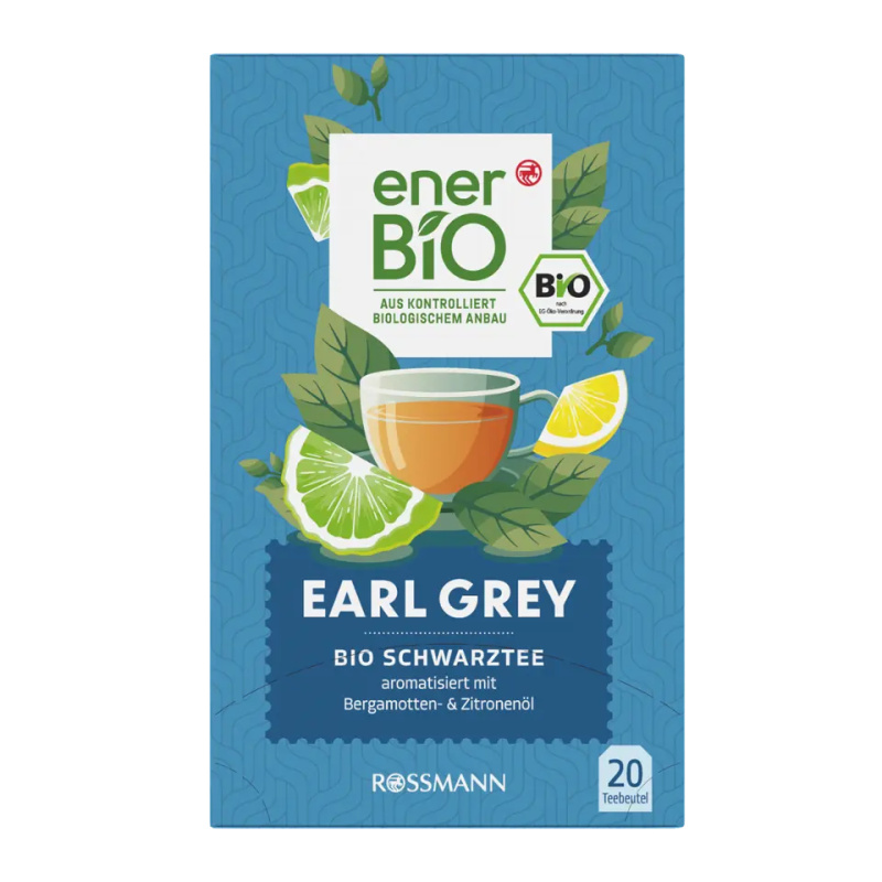 enerBiO BIO Černý čaj Earl Grey Bergamot a citron