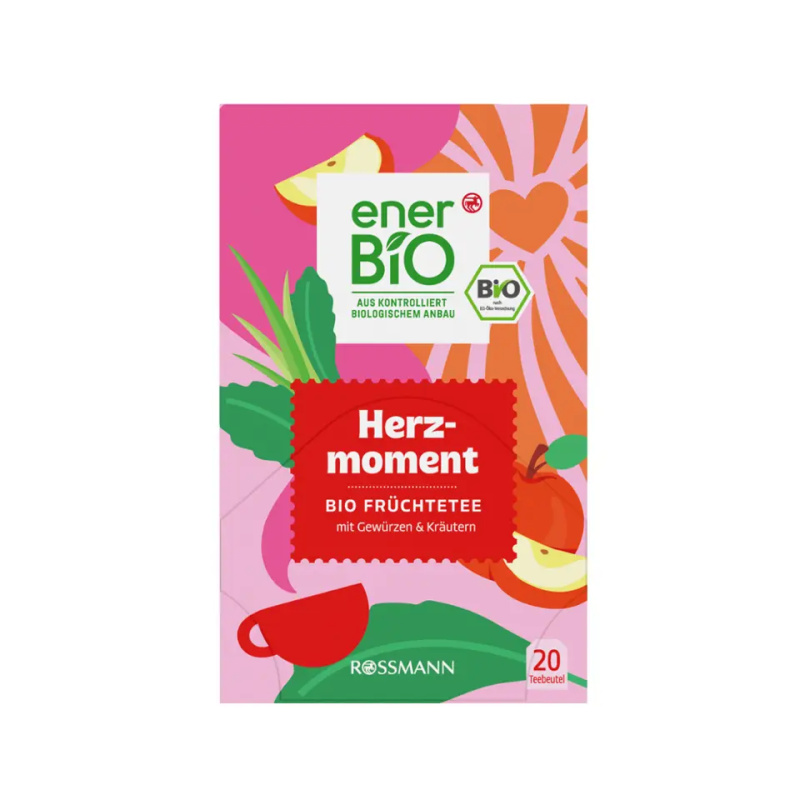 enerBiO Bio ovocný čaj s jablkem a kořením