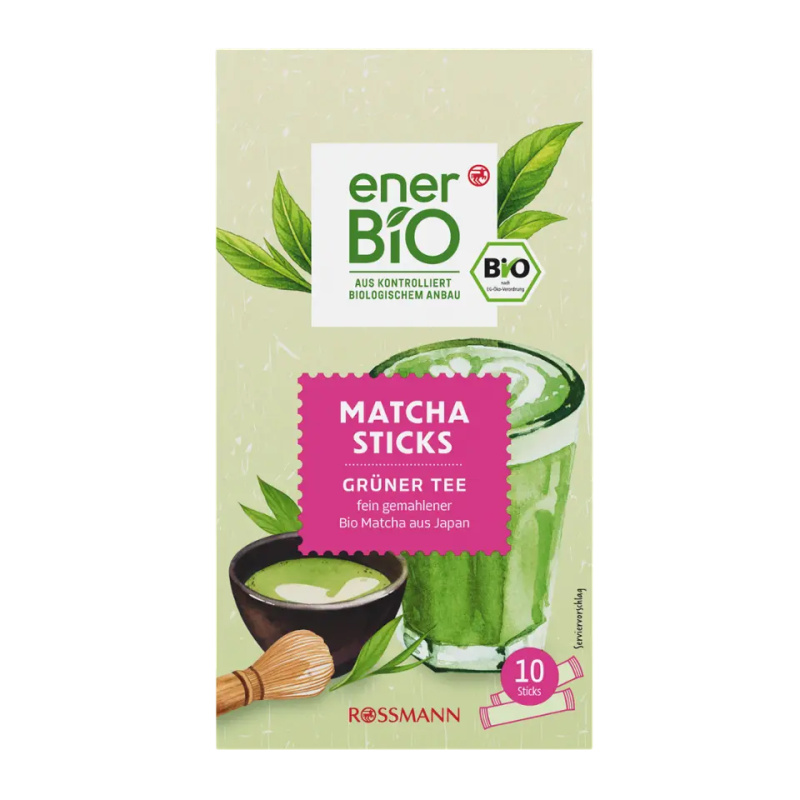 enerBiO Zelený čaj Matcha Sticks