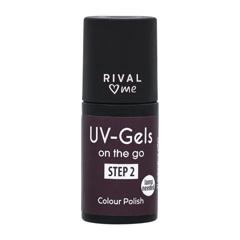 RIVAL Loves Me Lak na nehty UV gel 21 Aubergine affair