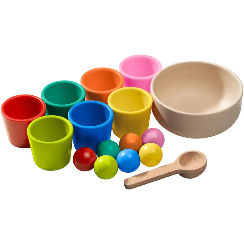 IDEENWELT Montessori hra s kelímky