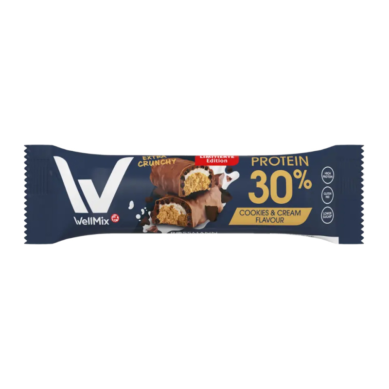 WellMix Proteinová tyčinka 30 % Cookies&Cream 45 g