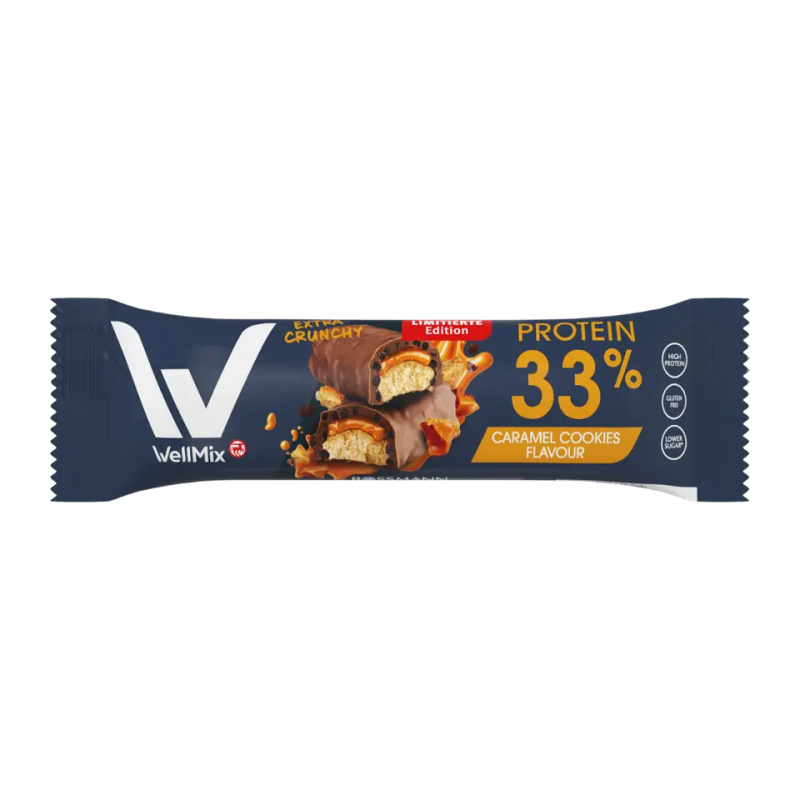 WellMix Proteinová tyčinka 33 % Caramel Cookies 45 g
