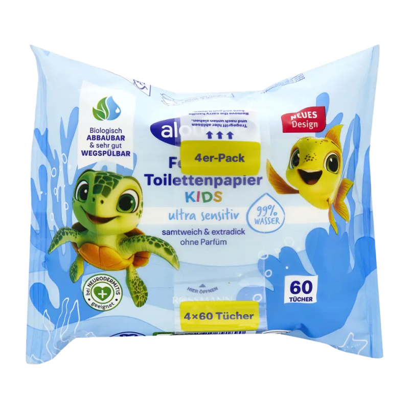 Alouette Vlhčený toaletní papír pro děti sensitiv 4-pack