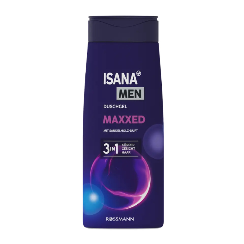 ISANA Men Sprchový gel pro muže 3v1 Maxxed 300 ml
