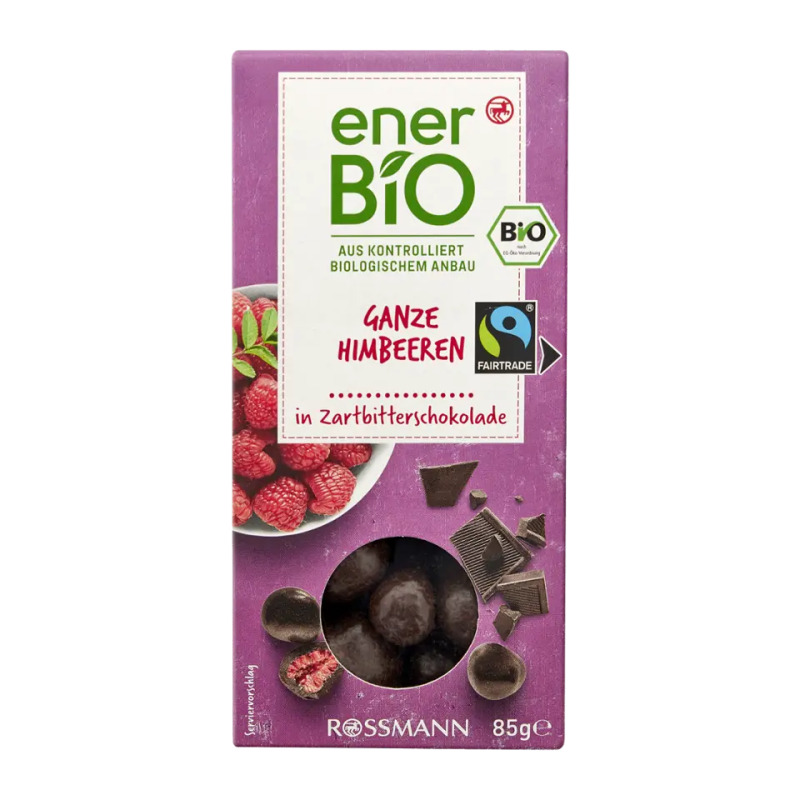 enerBiO Maliny v čokoládě  85 g