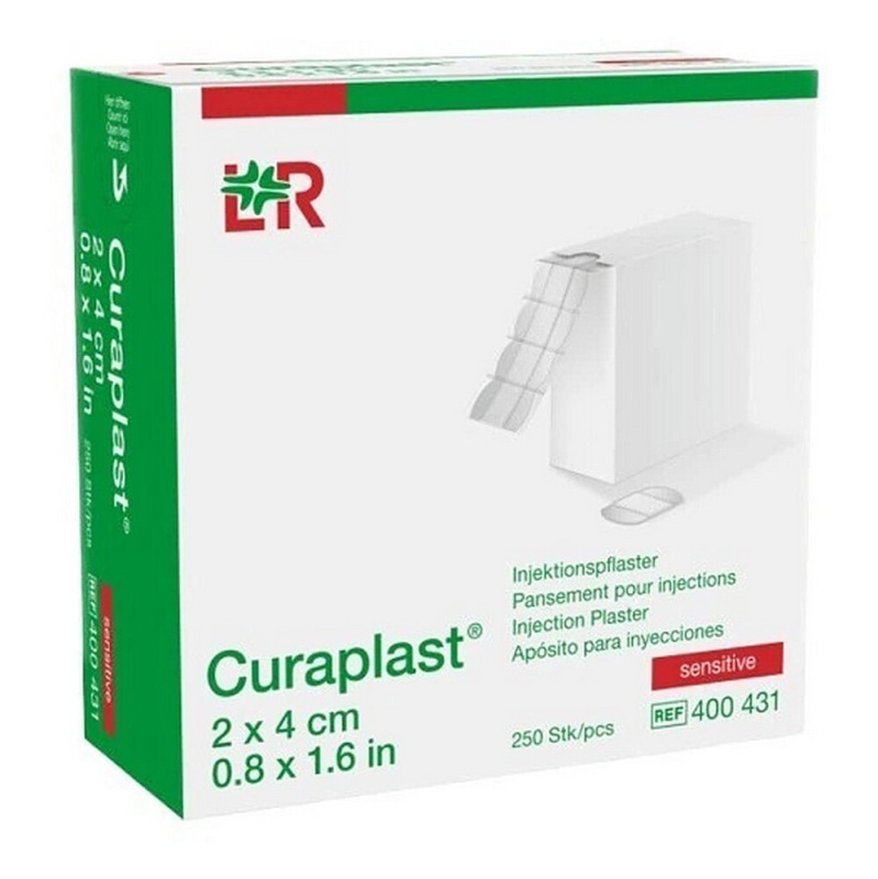 Náplast poinjekční Curaplast sensitiv 2x4cm 250ks