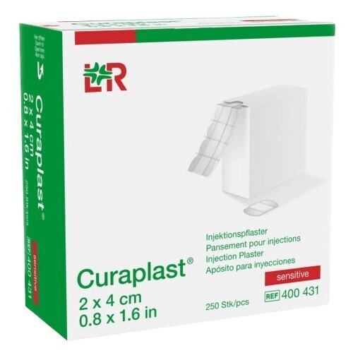 Náplast poinjekční Curaplast sensitiv 2x4cm 250ks