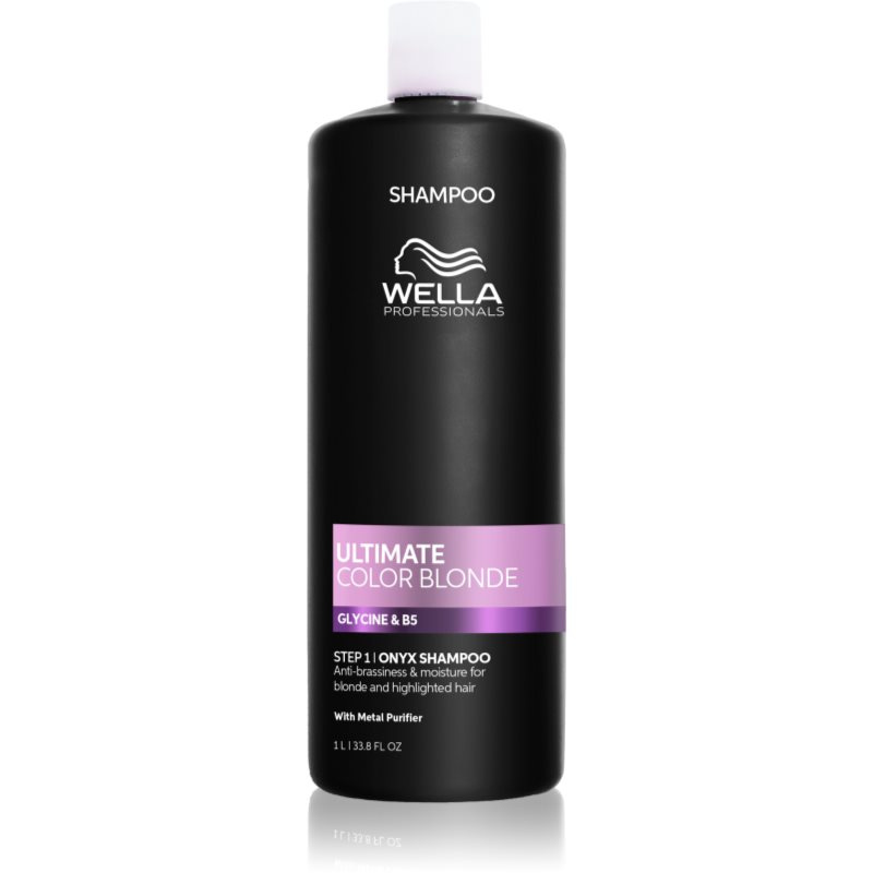 Wella Professionals Ultimate Color Blonde Shampoo šampon neutralizující žluté tóny pro zesvětlené nebo melírované vlasy 1000 ml