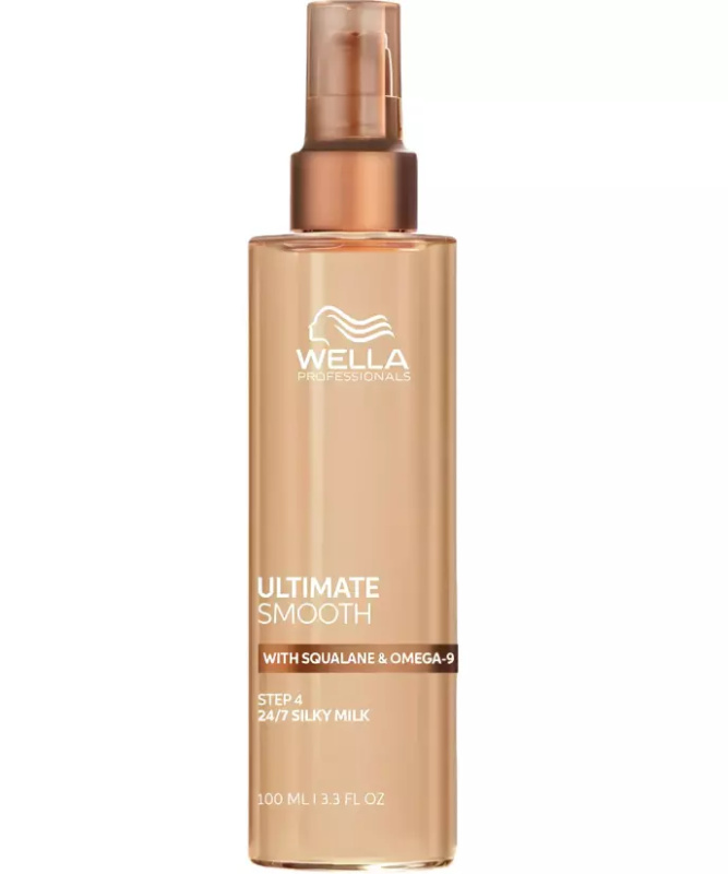 Wella Professionals Ultimate Smooth Silky Milk bezoplachová péče na vlasy s termoochranou 100 ml