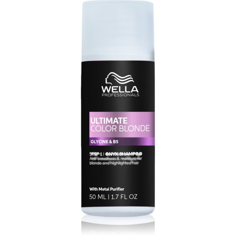 Wella Professionals Ultimate Color Blonde Shampoo šampon neutralizující žluté tóny pro zesvětlené nebo melírované vlasy 50 ml