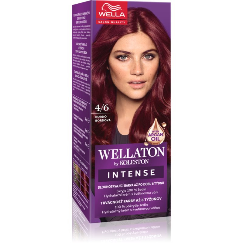 Wella Wellaton by Koleston permanentní barva na vlasy s arganovým olejem odstín 4/6 Burgundi 1 ks